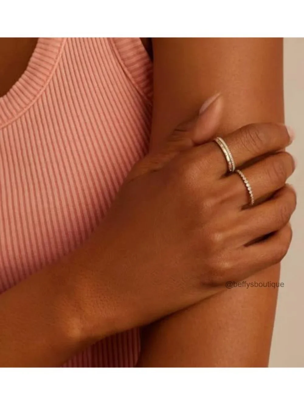 14K Gold Plated Stacking Ring Set Non Tarnish CZ Knuckle Rings Dainty Statement